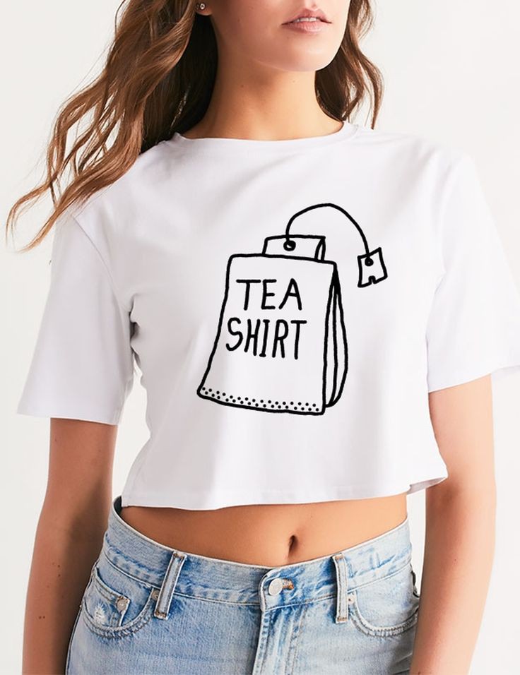 TEA SHIRT GRAPHIC CROP T-SHIRT