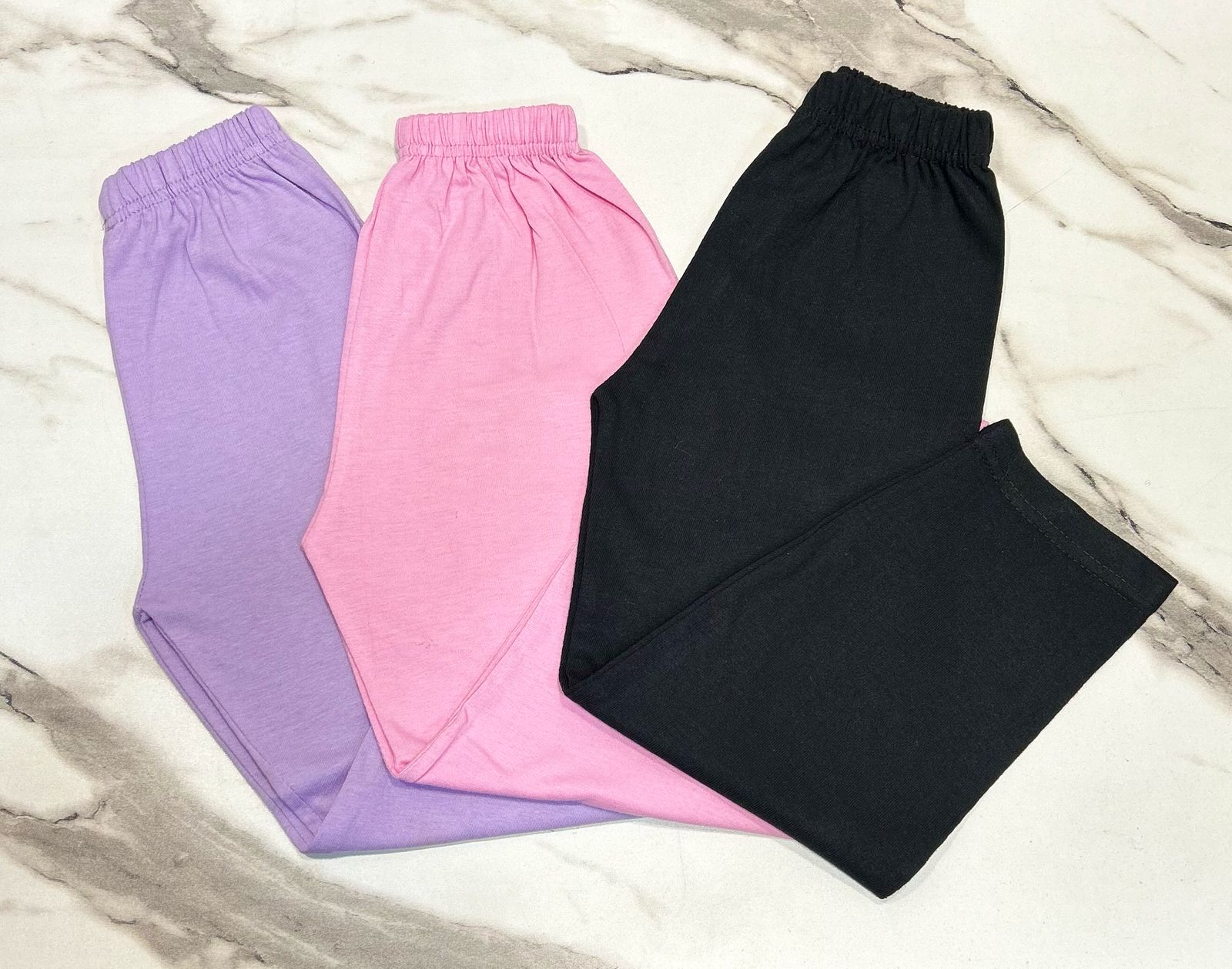 Pack Of 3 Girls Plain trouser view 3