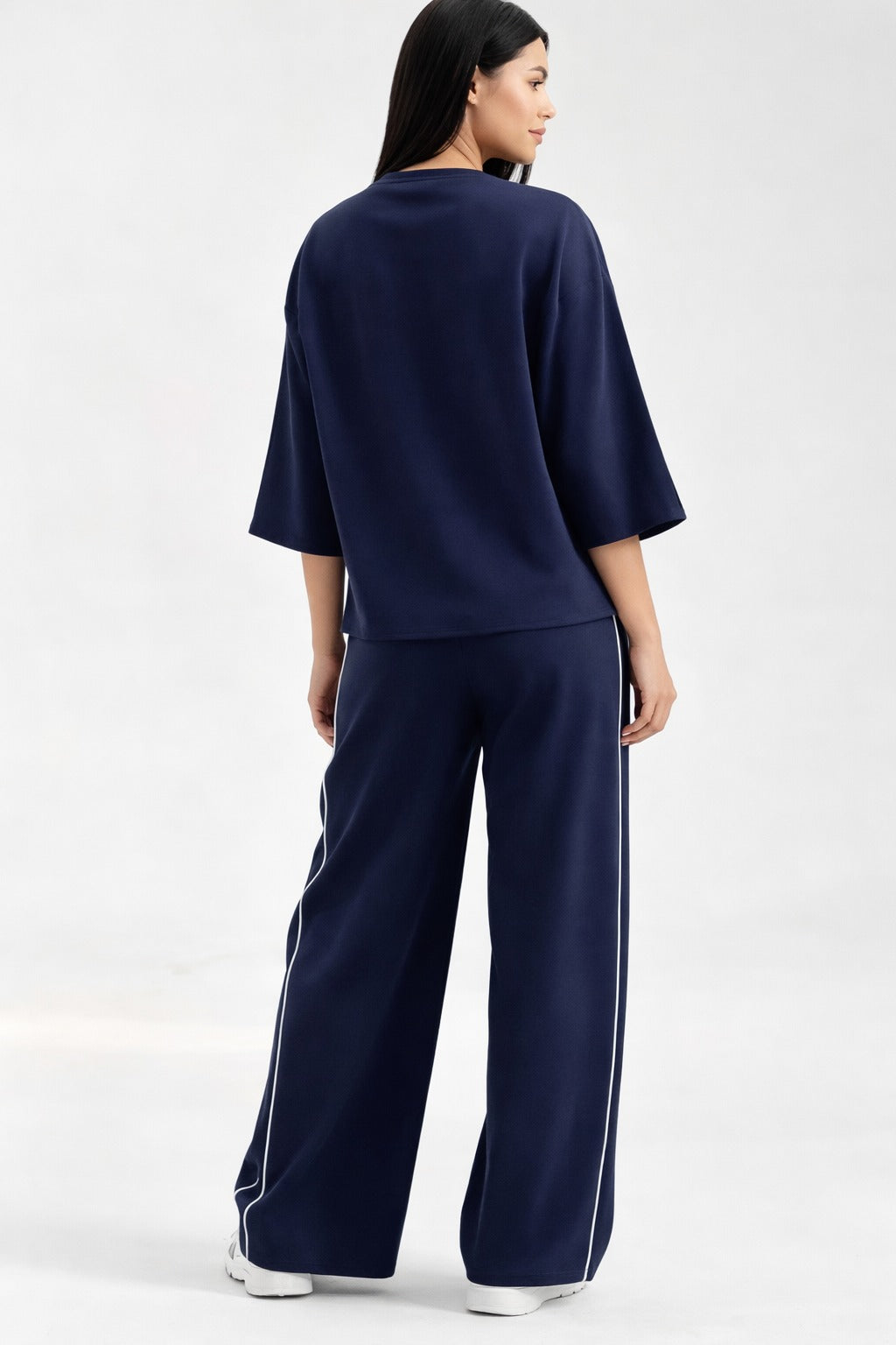 Plain Plazzo Night Suit With White Lining For Her view 5