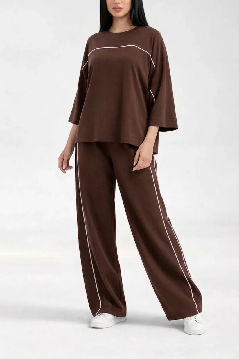 Plain Plazzo Night Suit With White Lining For Her view 10