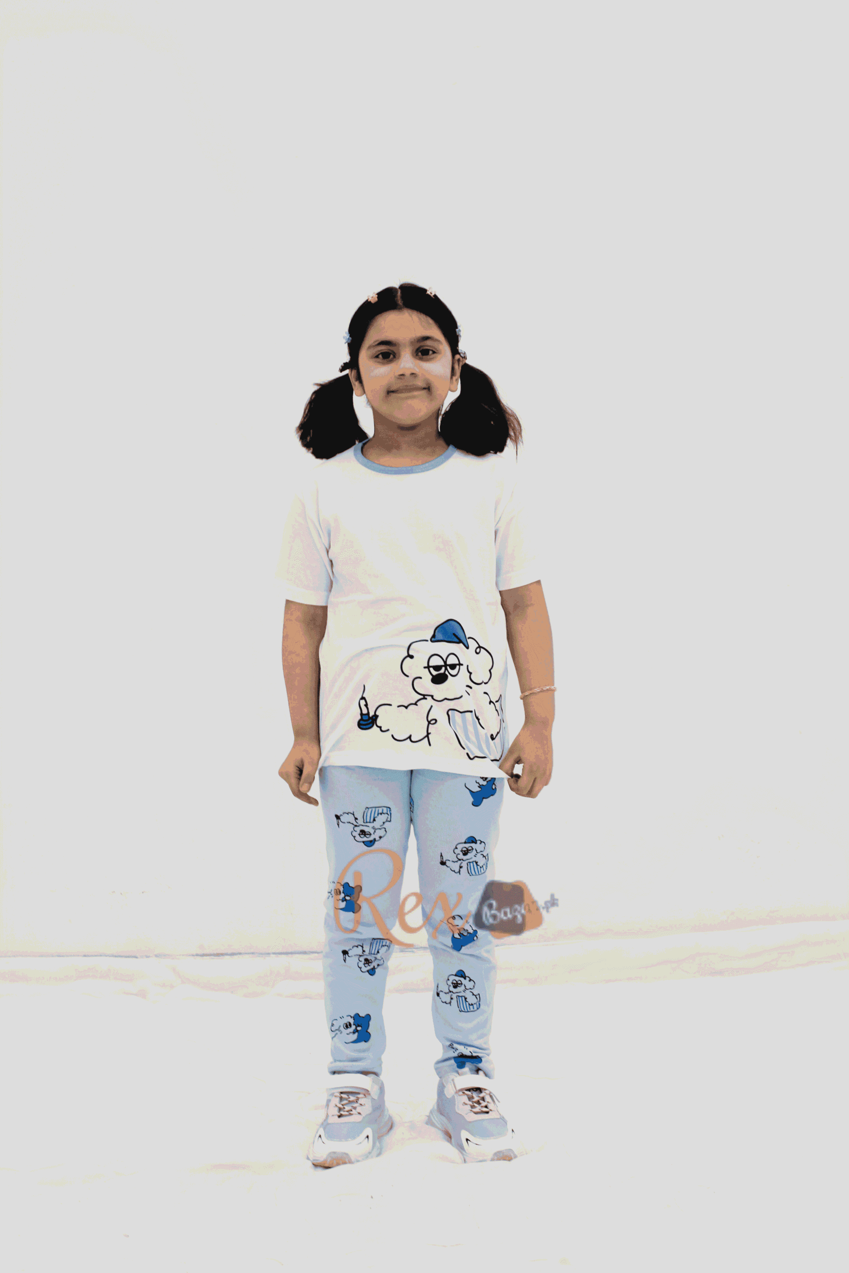 Off white sleepy puppy Printed Kids Night Suit view 2