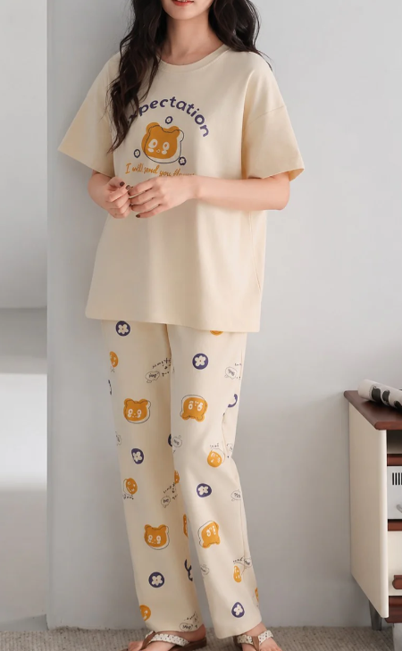 Off White Expectation printed night suit For her - Image 2
