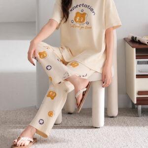 Off White Expectation printed night suit For her (RX-458)